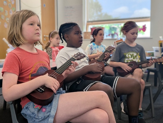 Lime class - last singing and ukulele lessons!